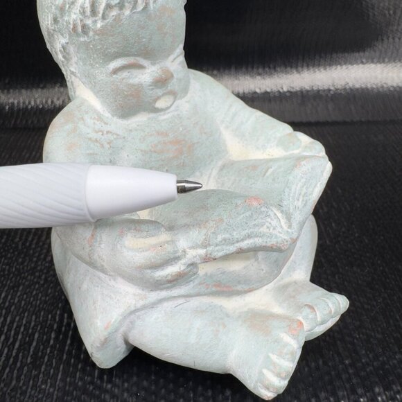 Vintage Isabel Bloom Girl Reading A Book Figurine Heavy Paperweight Figure Decor - Picture 5 of 11